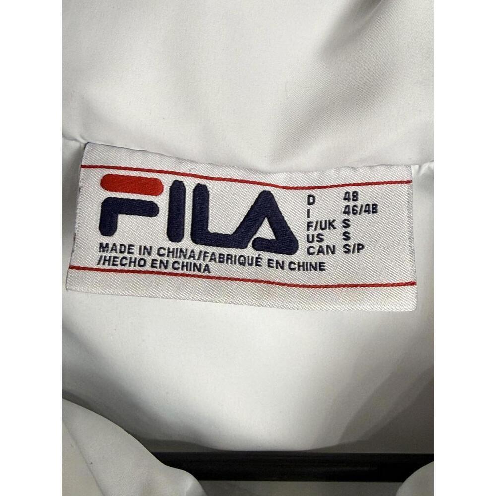 FILA VTG Jacket Mens Sm White Navy Red Full Zip Colorblock Logo Track Athletic - Picture 4 of 9